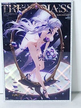 Robin Broken Mirror Floral Waifu Card Anime Girl Wall Art Oversized Board A5
